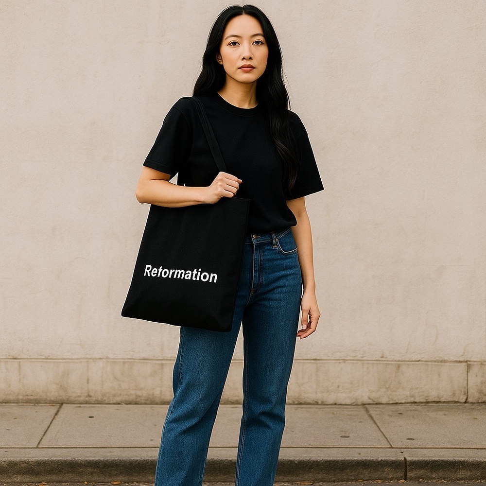 Reformation Small Black Tote